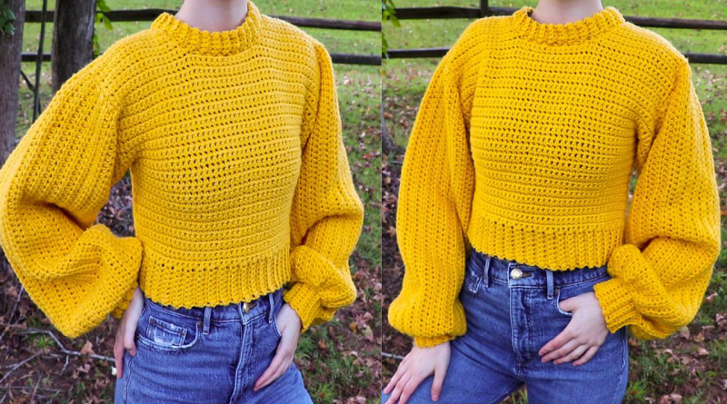 Beautiful Crochet a Trendy Puff Sleeve Sweater – Free Tutorial